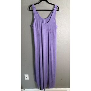 Halara‎ Maxi Dress XL Lavender Sleeveless V Neck Casual Flowy High Slits Lounge